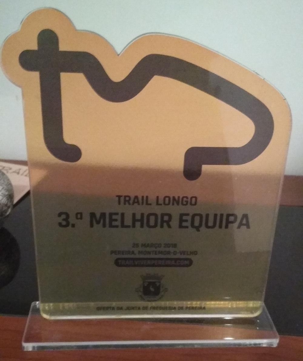 Trail Viver Pereira 2018 - 3º Lugar Equipas Trail Longo
